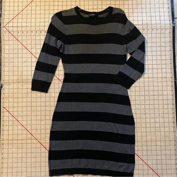 Mossimo Supply Co. Dresses & Skirts - Mossimo sweater dress, striped, size S, black and gray knit dress